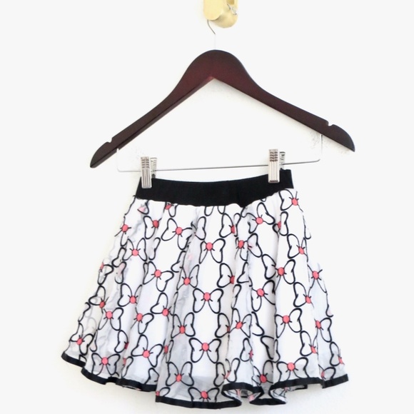 Disney Girls Minnie Mouse Tulle Skirt Embroidered Minnie Mouse Bows Pink SZ 6 - Picture 4 of 7
